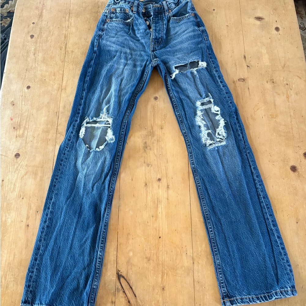 Women’s Distressed Blue Jeans